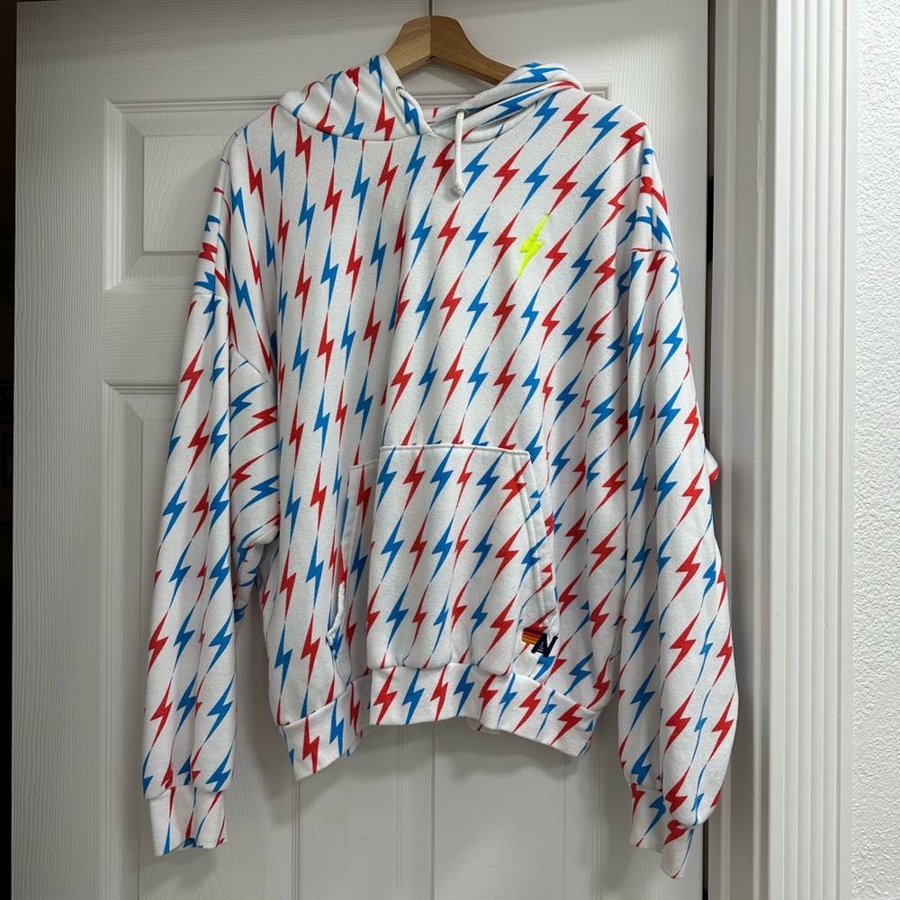 Rare! Aviator Nation Bolt Hoodie Relaxed Fit Size M